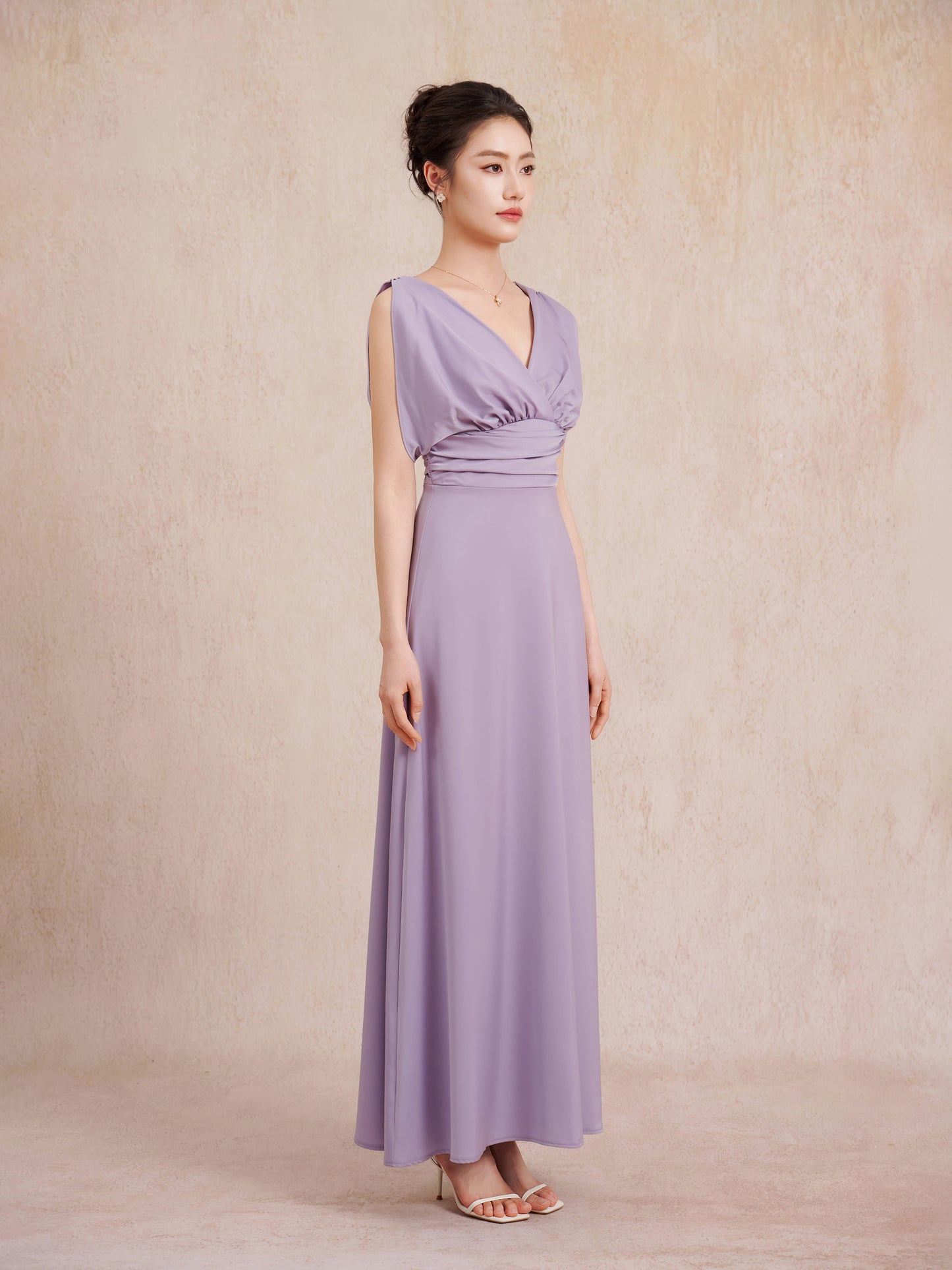 lavender evening dress