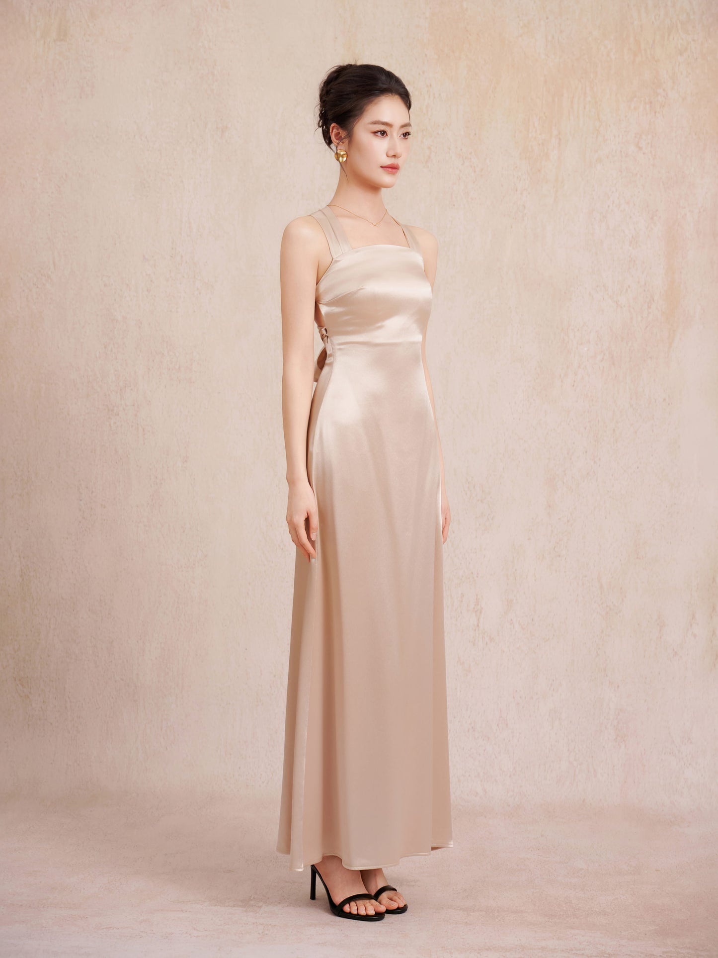 light gold maxi dress